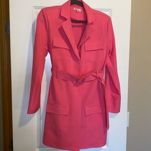 Pink Lily Belted Dress Large